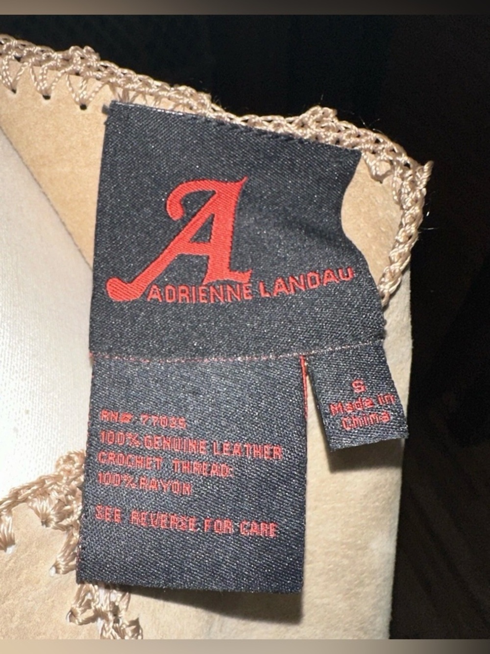 Adrienne Landau Suede/crochet Vintage Jacket 1970’s - Picture 5 of 5